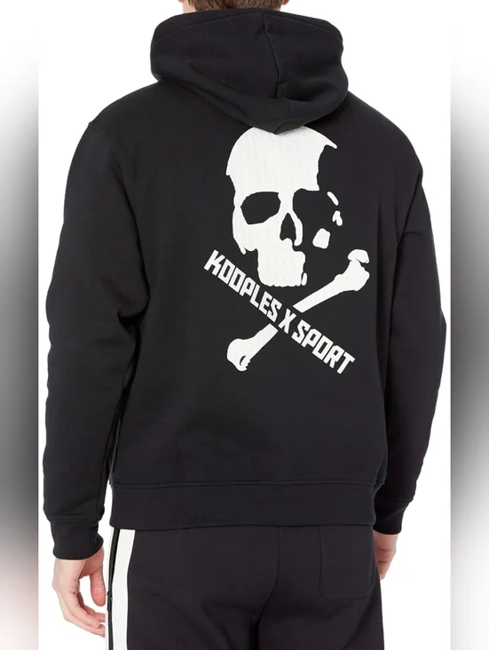 *NWT* The KOOPLES Sport Men's Skullhead Motif On Black Hoodie - Men's Size S - Picture 9 of 9